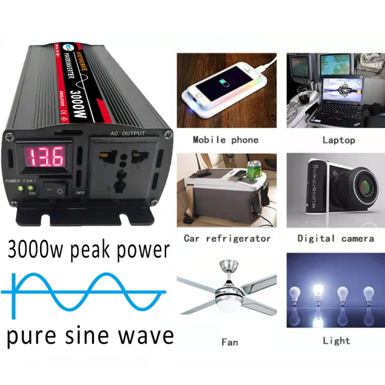 High Power Car Sine Wave Inverter Power Converter, 3000W (Actual 500W) 12V to 220V, 3000W (Actual 500W) 24V to 220V, 3000W (Actual 500W) 48V to 220V, 3000W (Actual 500W) 60V to 220V, 4000W (Actual 800W) 12V to 220V, 4000W (Actual 800W) 24V to 220V     ...