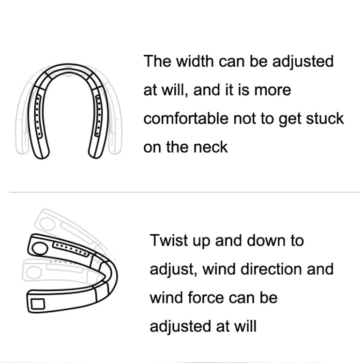 WT-F54 Wind From All Sides Long Battery Life Semiconductor Cooling Hanging Neck Fan