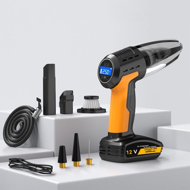5 In 1 60W  Double Motor Car Vacuum Cleaner With Blowing Air Pump Pressure Measuring Lighting Function, SUITU ST-6637 Wired, SUITU ST-6637  Wireless Model, SUITU ST-6637  Wireless+Toolbox
