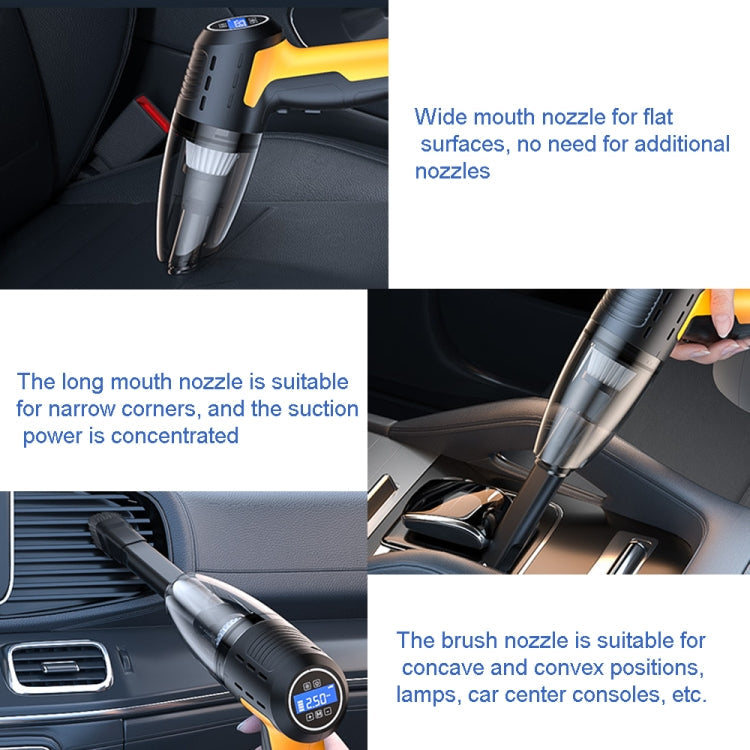 5 In 1 60W  Double Motor Car Vacuum Cleaner With Blowing Air Pump Pressure Measuring Lighting Function, SUITU ST-6637 Wired, SUITU ST-6637  Wireless Model, SUITU ST-6637  Wireless+Toolbox
