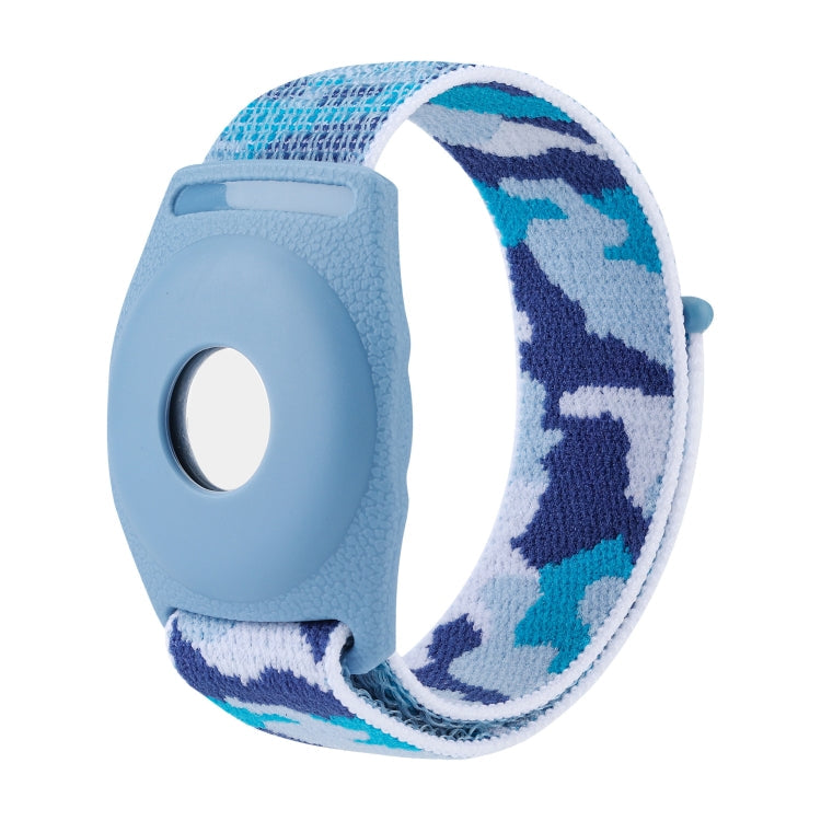 For AirTag Anti-Lost Device Case Locator Nylon Loop Watch Strap Wrist Strap, 17cm (Army Green Camouflage), 22cm (Army Green Camouflage), 17cm (Deep Green Camouflage), 22cm (Deep Green Camouflage), 17cm (Purple Camouflage), 22cm (Purple Camouflage)     ...