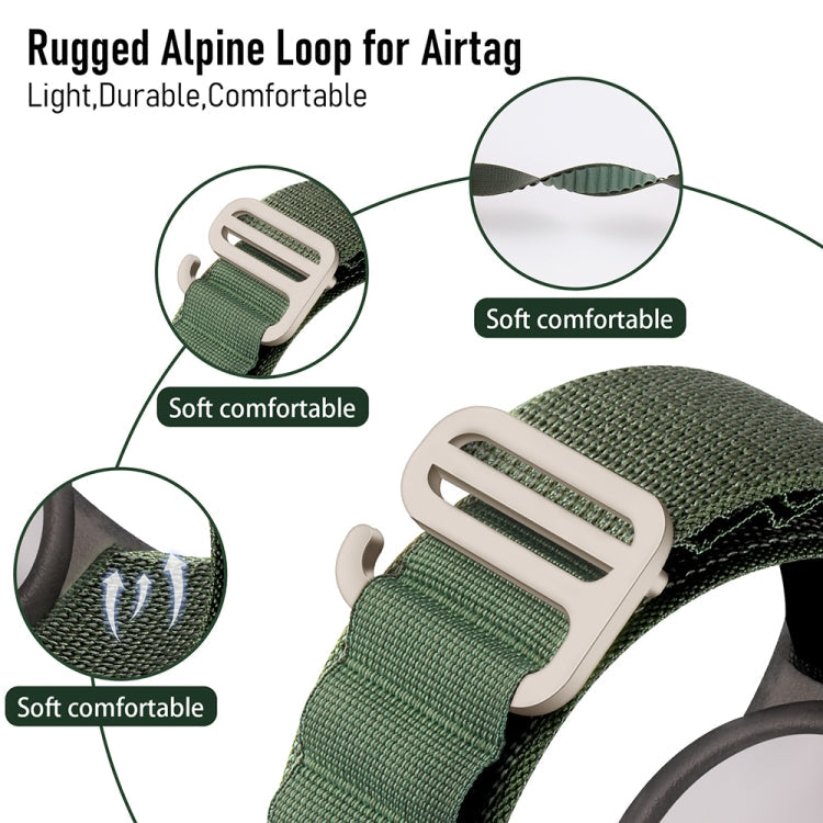 For AirTag 2nd Gen / AirTag 1st Gen Nylon Strap Wristband Anti-lost Tracker Protective Case