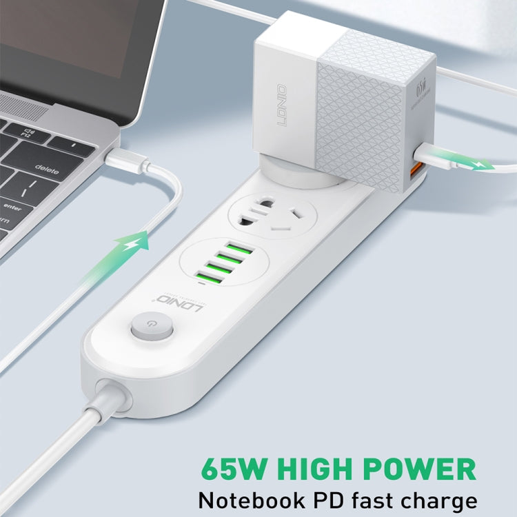 LDNIO A2620C 65W Universal Phone Tablet Charger Type-C/USB-C Port Fast Charger, 65W US Plug, 65W EU Plug, 65W UK Plug