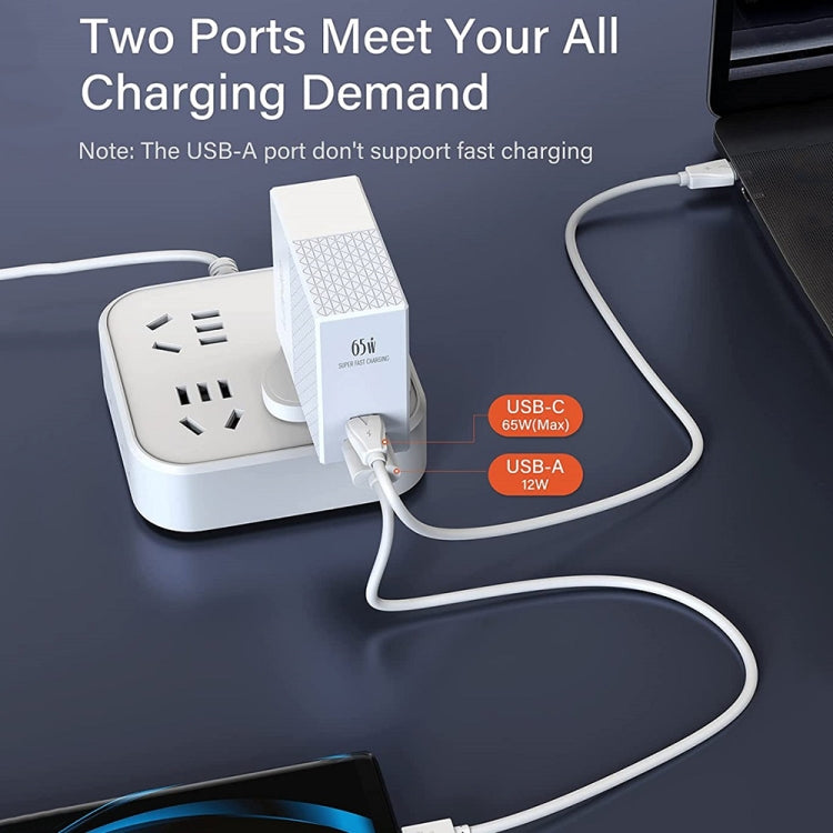 LDNIO A2620C 65W Universal Phone Tablet Charger Type-C/USB-C Port Fast Charger, 65W US Plug, 65W EU Plug, 65W UK Plug