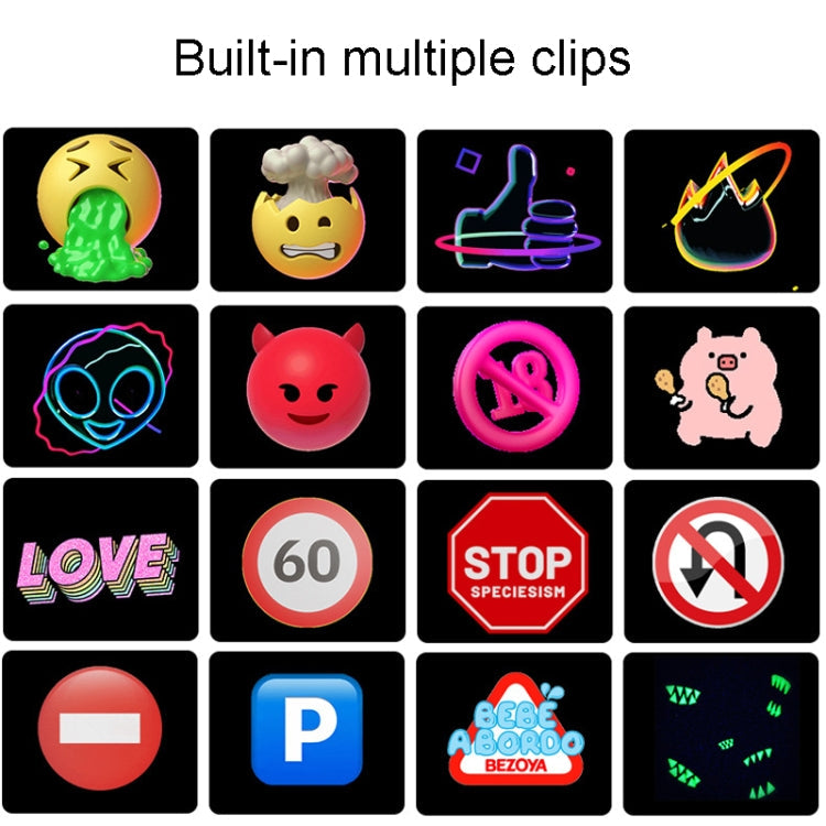 LED Dynamic Emoticon Car Display Screen 5V USB Interface, USB Interface