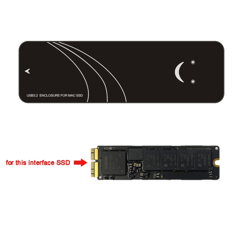 USB3.2 To MAC SSD Enclosure Adapter For Macbook Air Pro 2013-2017 Hard Disk, 20Gbps C-C Cable Kit, 10Gbps A-C Cable Kit