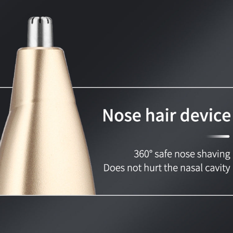 5 In 1 Haircut Digital Display Water Washing Shaver Nose Hair Electric Push Shear Set, LK-881 5 In 1 (Silver)