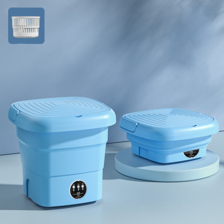 Mini Portable Folding Household Washing Machine Underwear Washer, Fruit Green, Lake Blue, Fruit Green + Blue Light Antibacterial