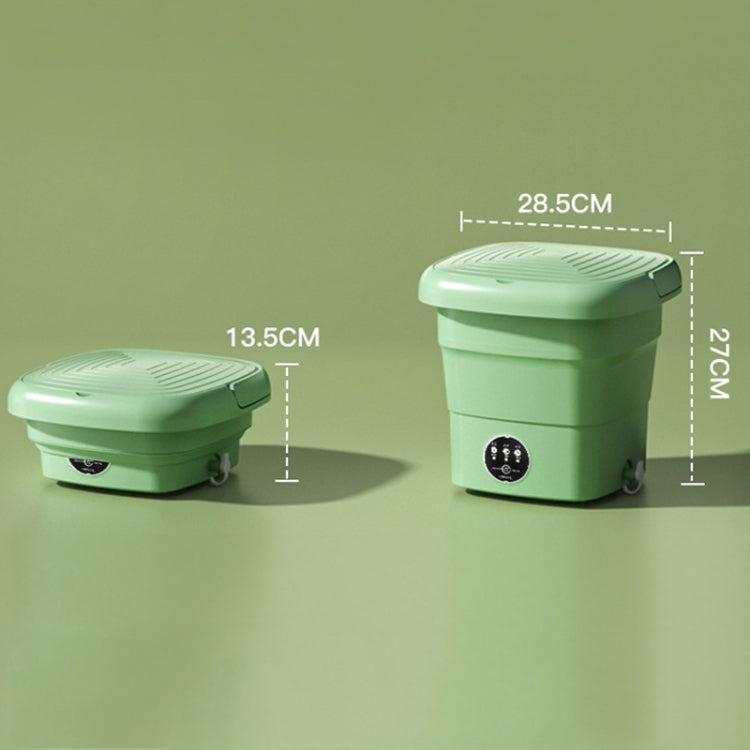 Mini Portable Folding Household Washing Machine Underwear Washer, Fruit Green, Lake Blue, Fruit Green + Blue Light Antibacterial