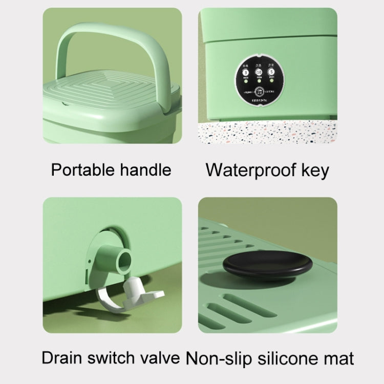 Mini Portable Folding Household Washing Machine Underwear Washer, Fruit Green, Lake Blue, Fruit Green + Blue Light Antibacterial