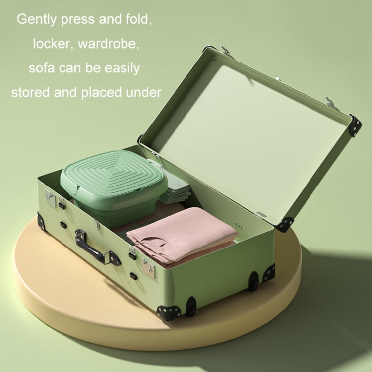 Mini Portable Folding Household Washing Machine Underwear Washer, Fruit Green, Lake Blue, Fruit Green + Blue Light Antibacterial