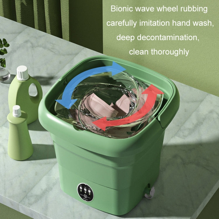 Mini Portable Folding Household Washing Machine Underwear Washer, Fruit Green, Lake Blue, Fruit Green + Blue Light Antibacterial