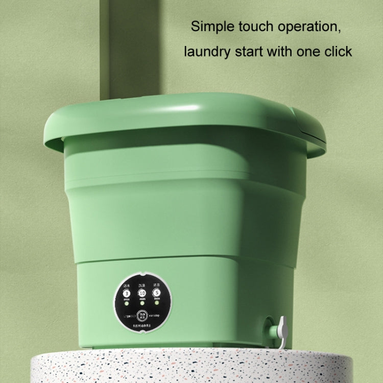 Mini Portable Folding Household Washing Machine Underwear Washer, Fruit Green, Lake Blue, Fruit Green + Blue Light Antibacterial
