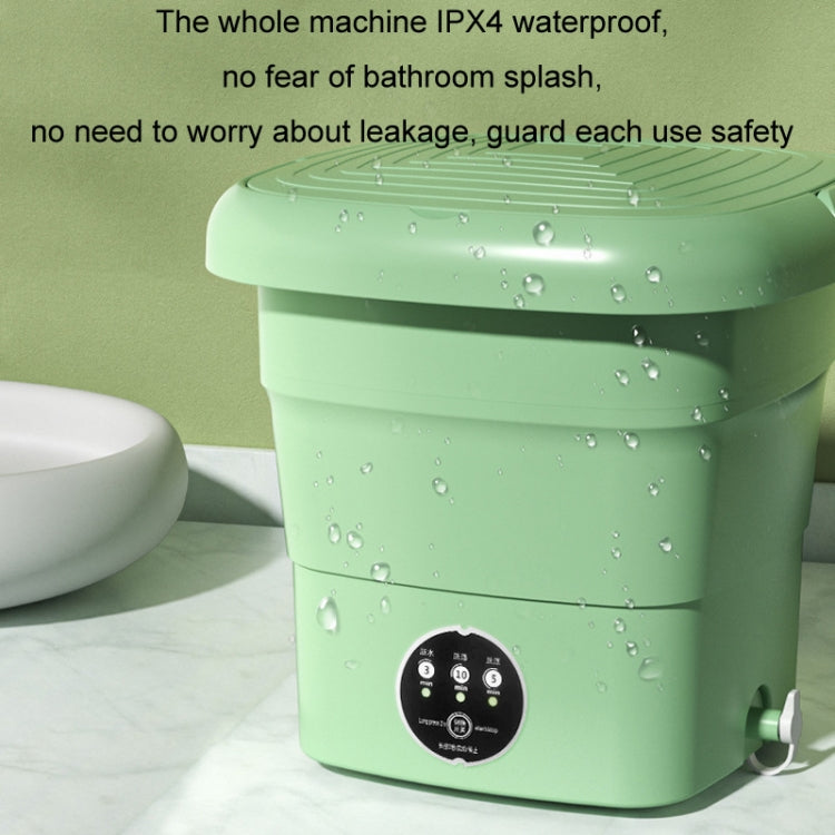 Mini Portable Folding Household Washing Machine Underwear Washer, Fruit Green, Lake Blue, Fruit Green + Blue Light Antibacterial