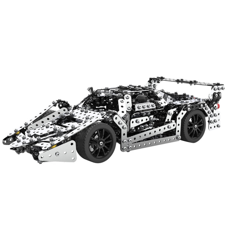 Assembly Metal Car Model Intelligence Handmade Assembly Toy Building Block, Racing Car