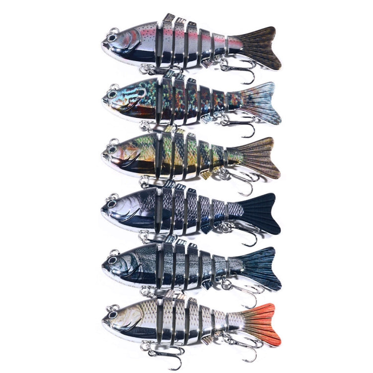 HENGJIA 10cm 24g Bionic Multi-Section Fish Bait Plastic Electroplating Fake Bait, JM060 (5), JM060 (6), JM060 (1), JM060 (2), JM060 (3), JM060 (4)