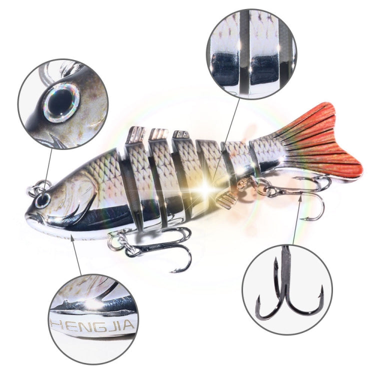 HENGJIA 10cm 24g Bionic Multi-Section Fish Bait Plastic Electroplating Fake Bait, JM060 (5), JM060 (6), JM060 (1), JM060 (2), JM060 (3), JM060 (4)