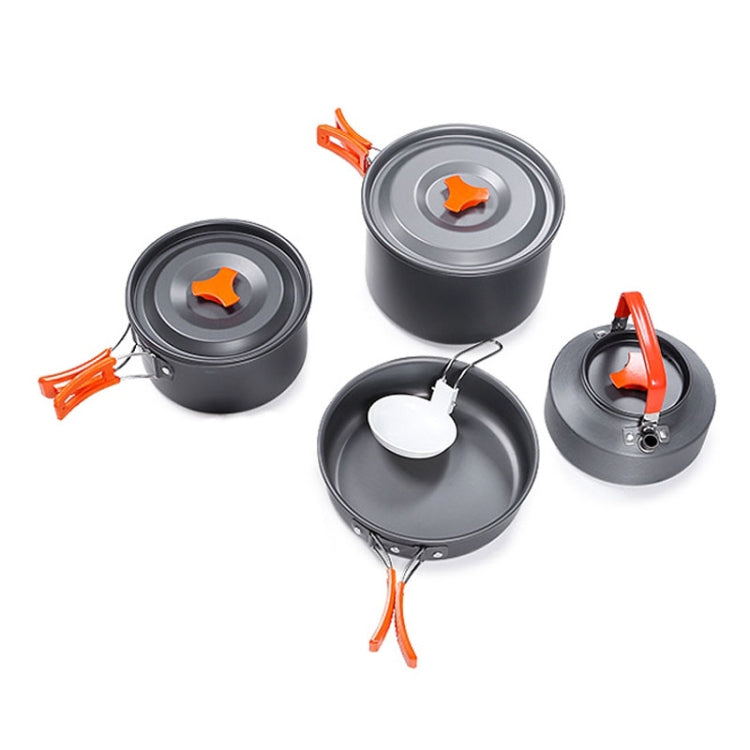 Hewolf HW-K1779 4-5 People Outdoor Aluminum Stove Portable Storage Camping Set, HW-K1779