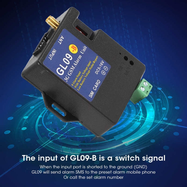 GL09-B 3G 8 Channel GSM SMS Alarm System Module For Battery Operated  Alert, GL09-B 3G