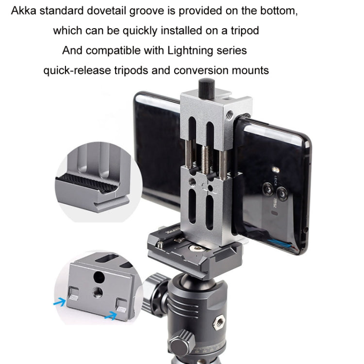 XILETU XJ-8 Aluminum Alloy Camera Head Tripod Mobile Phone Clip