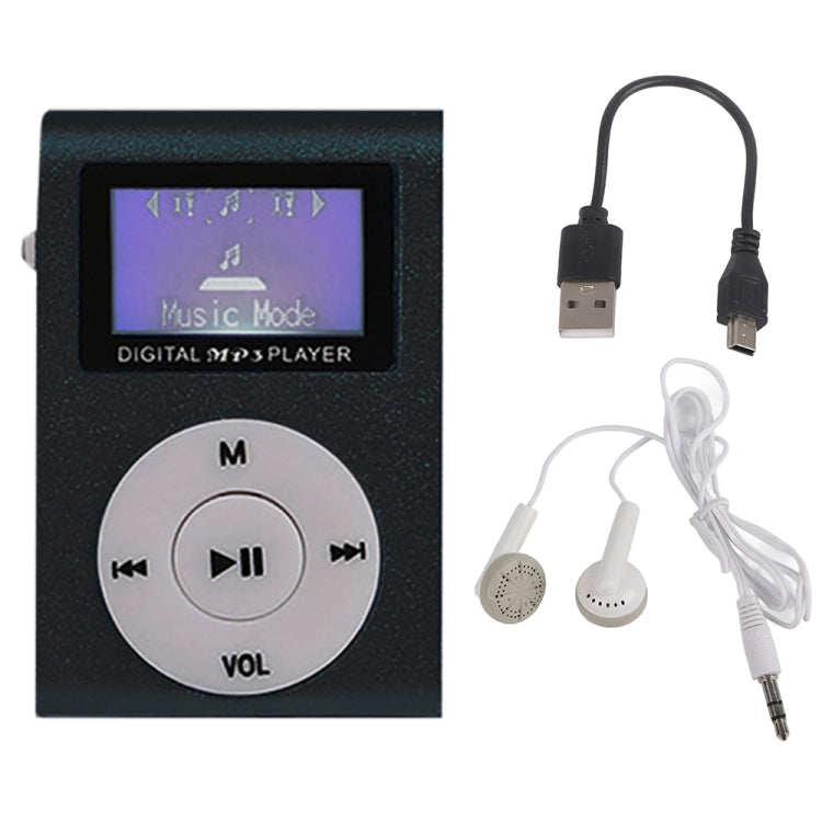 Mini Lavalier Metal MP3 Music Player with Screen, Without Memory Card