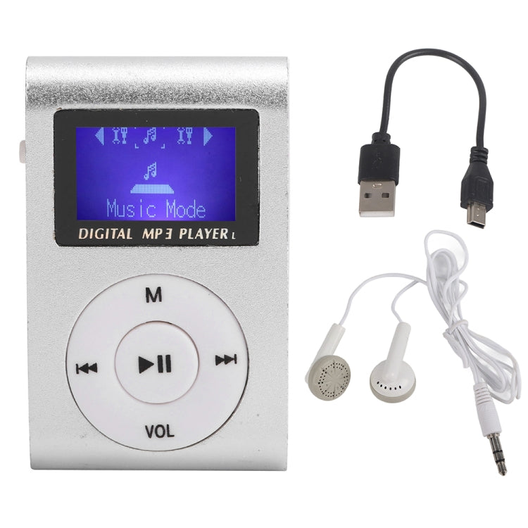 Mini Lavalier Metal MP3 Music Player with Screen, Without Memory Card