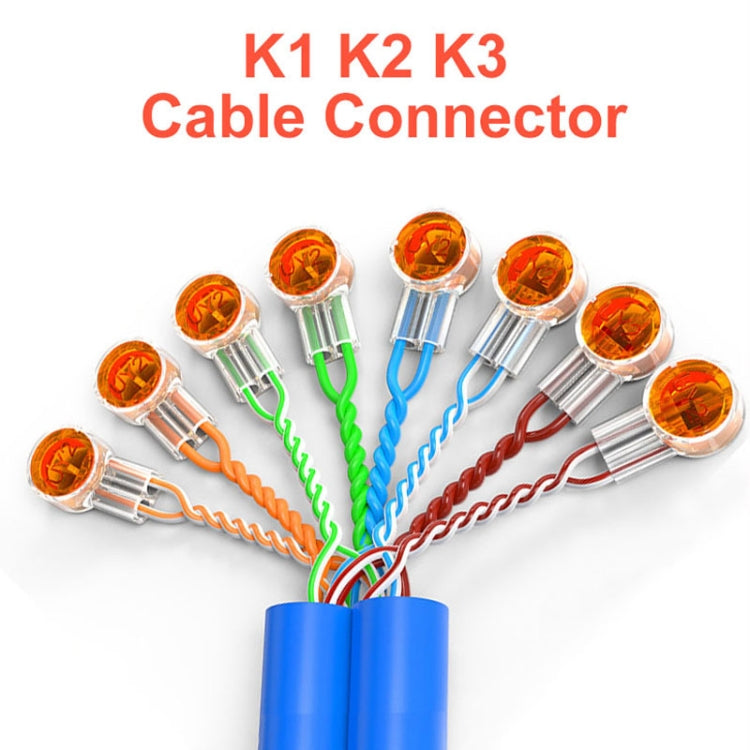 100pcs /Pack Network Cable Telephone Line Connector Moisture-Proof Waterproof Wiring Terminals, K1, K2, K3