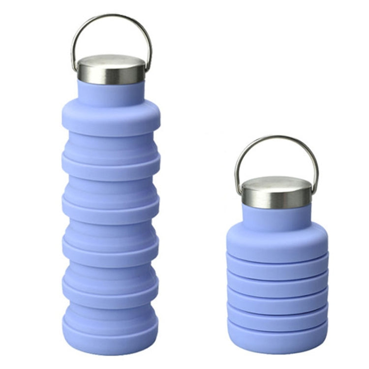 500ml Outdoor Sports Silicone Telescopic Cup Portable Foldable Travel Water Kettle