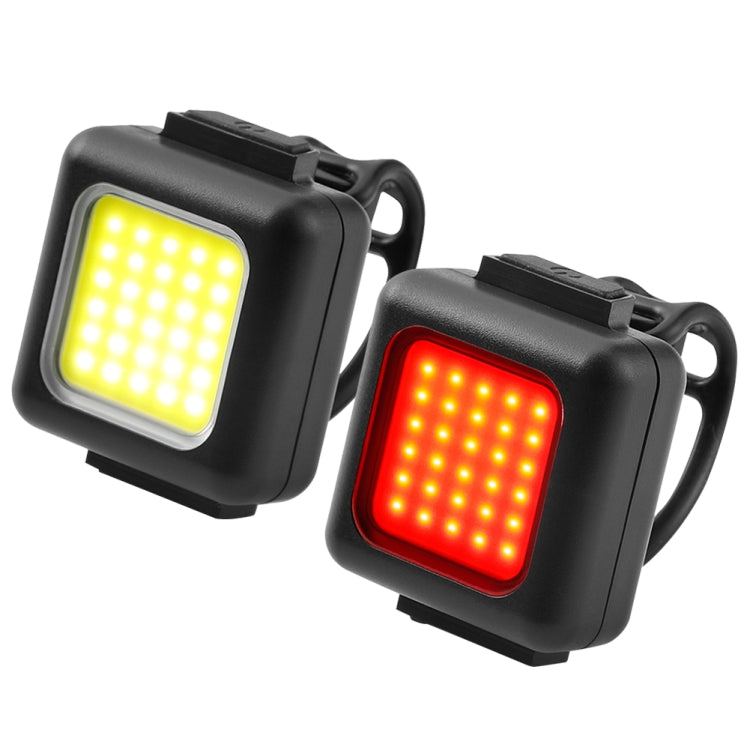 COB Lamp Beads Mini Mountain Bike Light USB Rechargeable Cycling Waterproof MTB Road Bike Lamp, White Headlight, Red Taillight, White Headlight+Red Taillight