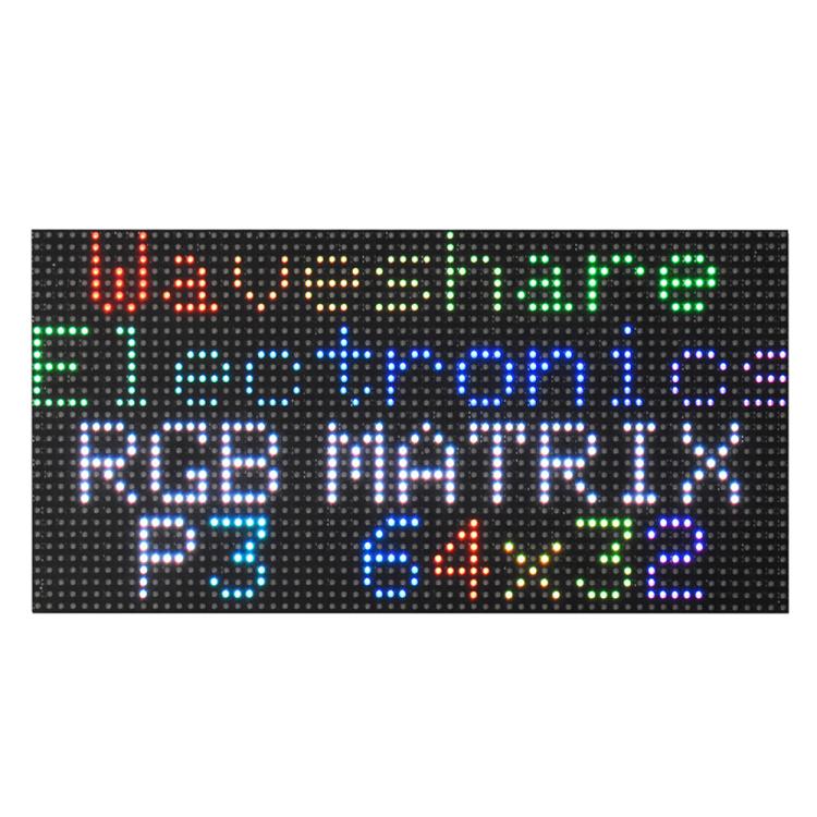 Waveshare RGB Full-color LED Matrix Panel, 3mm Pitch, 64 × 32 Pixels, Adjustable Brightness,, 20117, 33840