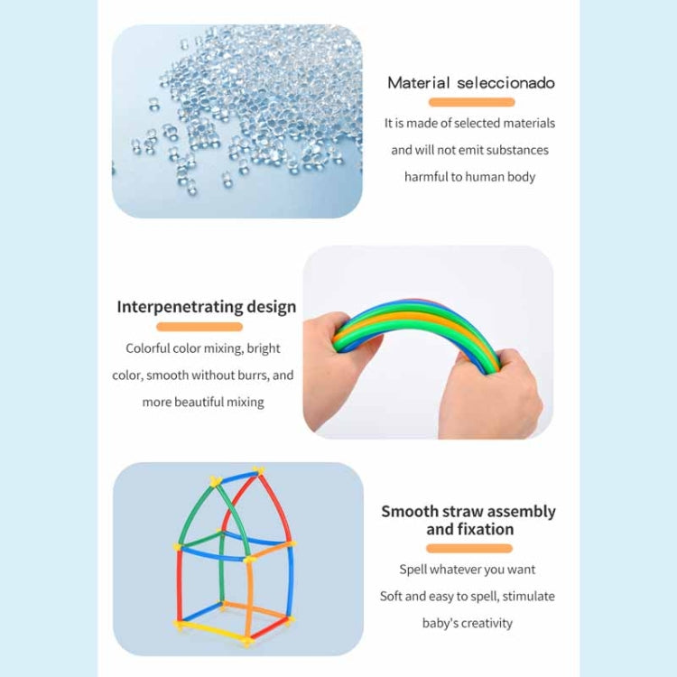 DIY Plastic 4D Straw Building Blocks Joint Funny Development Toys, 50pcs Pipe+50 Connectors, 100pcs Pipe+50 Connectors, 100pcs Pipe+100 connectors, 150pcs Pipe+150 connectors, 200pcs Pipe+200 Connectors, 250pcs Pipe+250 Connectors                      ...