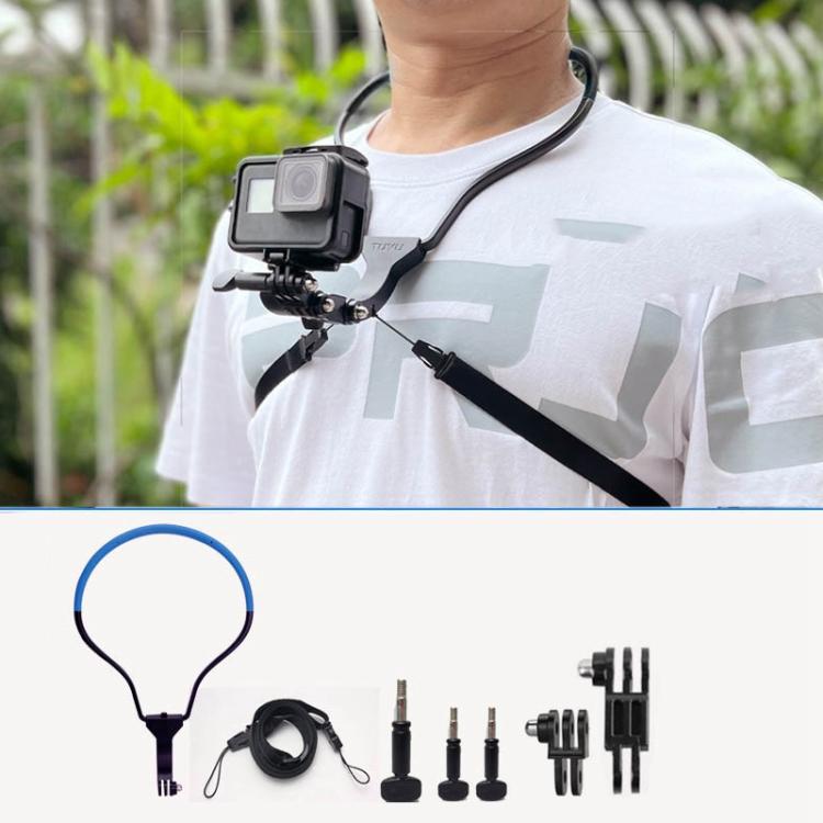 TUYU Camera Neck Holder Mobile Phone Chest Strap Mount  For Video Shooting//POV, Standard (Black), Standard (Blue), With Phone Clip (Black), With Phone Clip (Blue), Vertical Shooting (Black), Vertical Shooting (Blue), Vertical +Phone Clip (Black)      ...