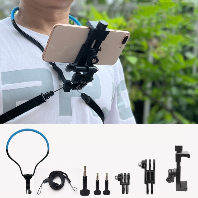 TUYU Camera Neck Holder Mobile Phone Chest Strap Mount  For Video Shooting//POV, Standard (Black), Standard (Blue), With Phone Clip (Black), With Phone Clip (Blue), Vertical Shooting (Black), Vertical Shooting (Blue), Vertical +Phone Clip (Black)      ...