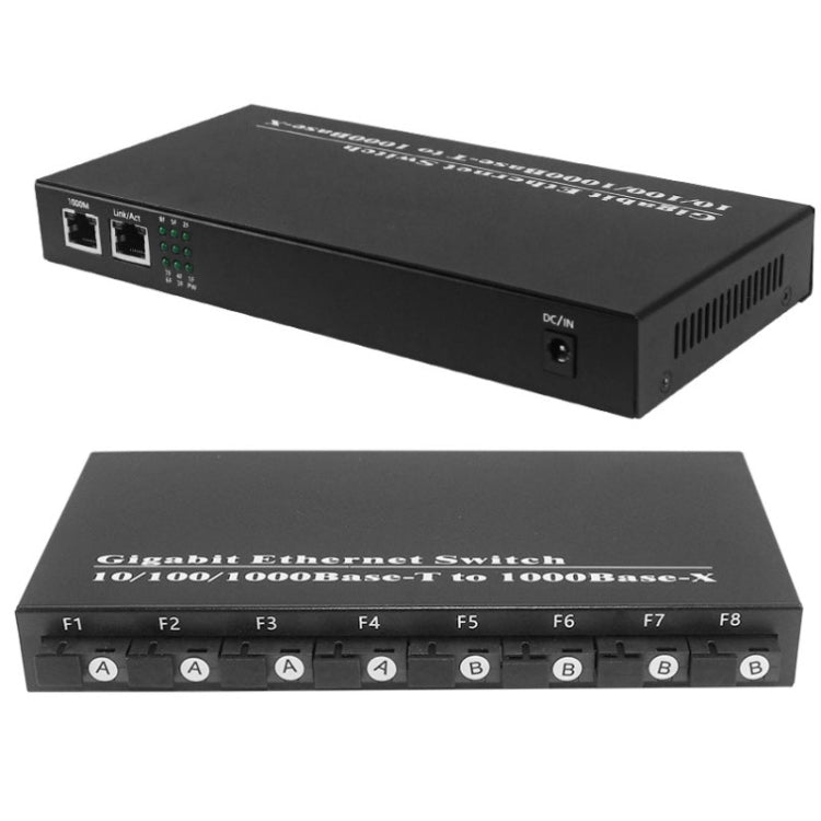 8 Fiber Port+2 Lan Port 1000Mbps Fiber Transceiver, 8 Fiber Port+2 Lan Port 1000Mbps