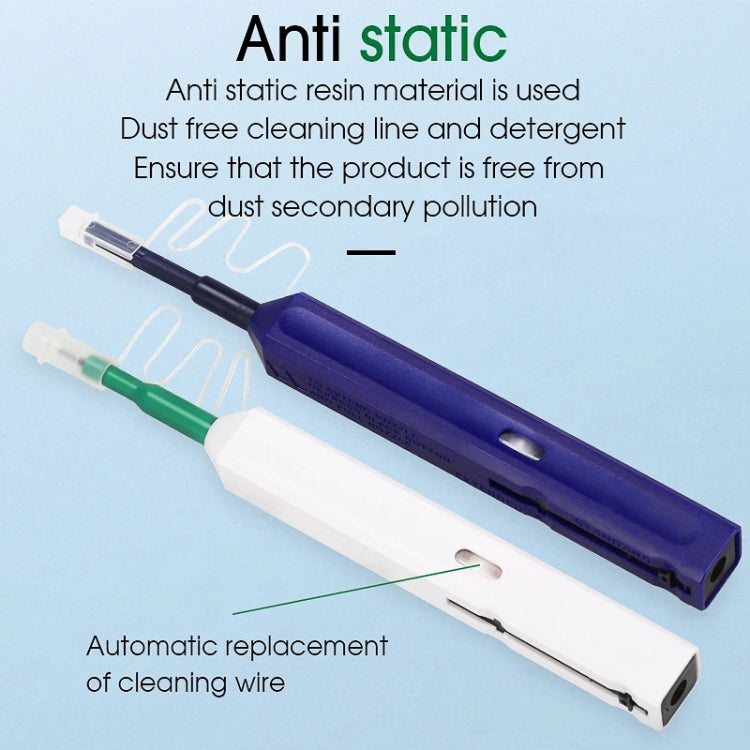2pcs /Set Fiber Optic Cleaning Pen Endface Cleaner Fiber Optic Cleaning Tool for 1.25mm LC/Mu and 2.5mm SC/ST/FC, SC+LC