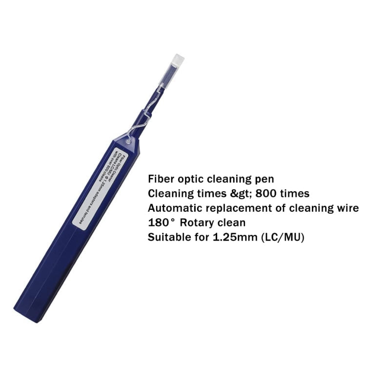 10 In 1 Optical Fiber Cleaning Tool Kit 1.25/2.5mm Fiber Cleaning Pen, Optical Fiber Cleaning Tool Kit