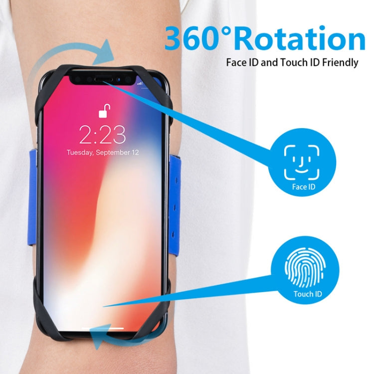 3 In 1 Four Jaws Detachable Swivel Arm Wrist Strap Bicycle Holder For 4.5-6.5 inch Phones, 3 In 1 (Blue)