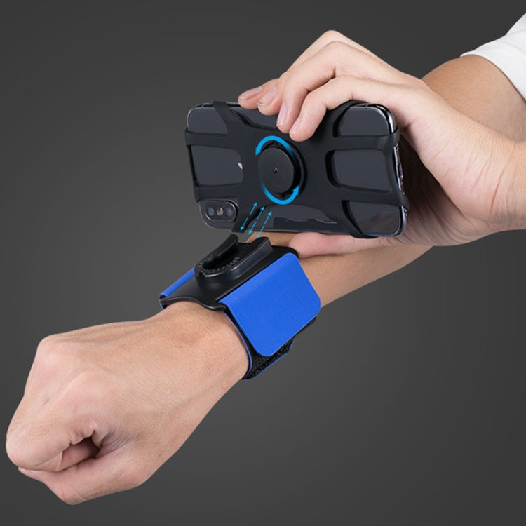 3 In 1 Four Jaws Detachable Swivel Arm Wrist Strap Bicycle Holder For 4.5-6.5 inch Phones, 3 In 1 (Blue)