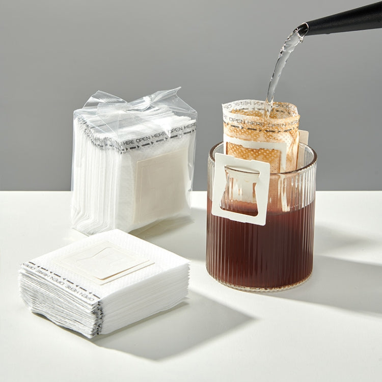 Ear-Mounted Coffee Filter Portable Drip Coffee Filter Paper Coffee Powder Filter Bag, 50pcs /Pack