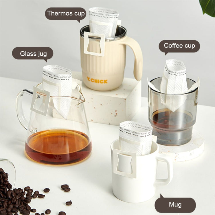 Ear-Mounted Coffee Filter Portable Drip Coffee Filter Paper Coffee Powder Filter Bag, 50pcs /Pack
