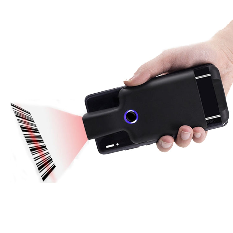 HC101D  2D Bluetooth Barcode Scanner Wireless Back Clip Phone Barcode Reader, 2D Side