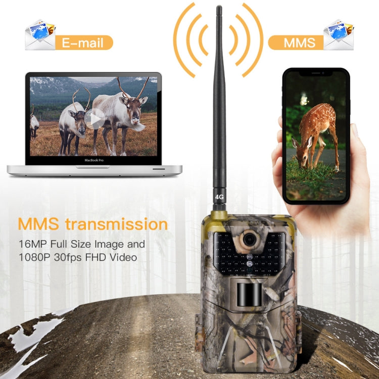 20MP 2K Wildlife Hunting Trail Camera Photo Traps Night Vision 4G SMS MMS SMTP Cellular Surveillance Camera, HC-900LTE