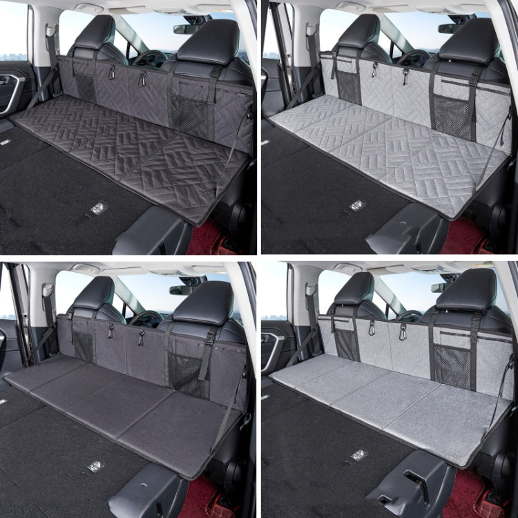 Car Camping Bed Folding Board SUV Rear Row Extension Board For Tesla, Gray, Gray Embossed, Black Embossed