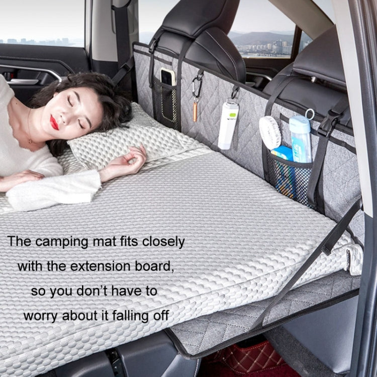 Car Camping Bed Folding Board SUV Rear Row Extension Board For Tesla, Gray, Gray Embossed, Black Embossed