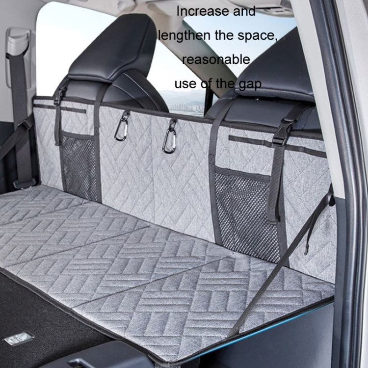 Car Camping Bed Folding Board SUV Rear Row Extension Board For Tesla, Gray, Gray Embossed, Black Embossed