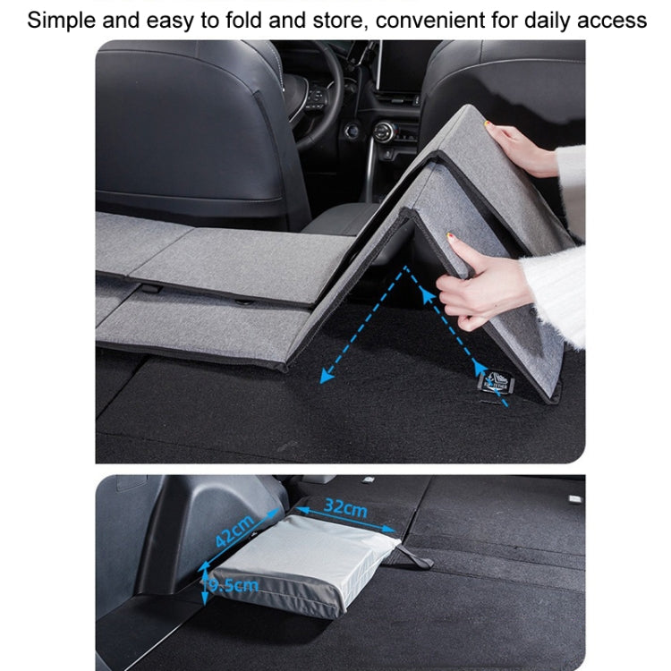 Car Camping Bed Folding Board SUV Rear Row Extension Board For Tesla, Gray, Gray Embossed, Black Embossed