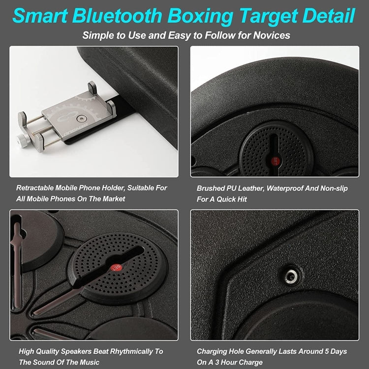 Smart Dual Bluetooth Music Boxing Machine Electronic Sandbag With Mobile Phone Holder