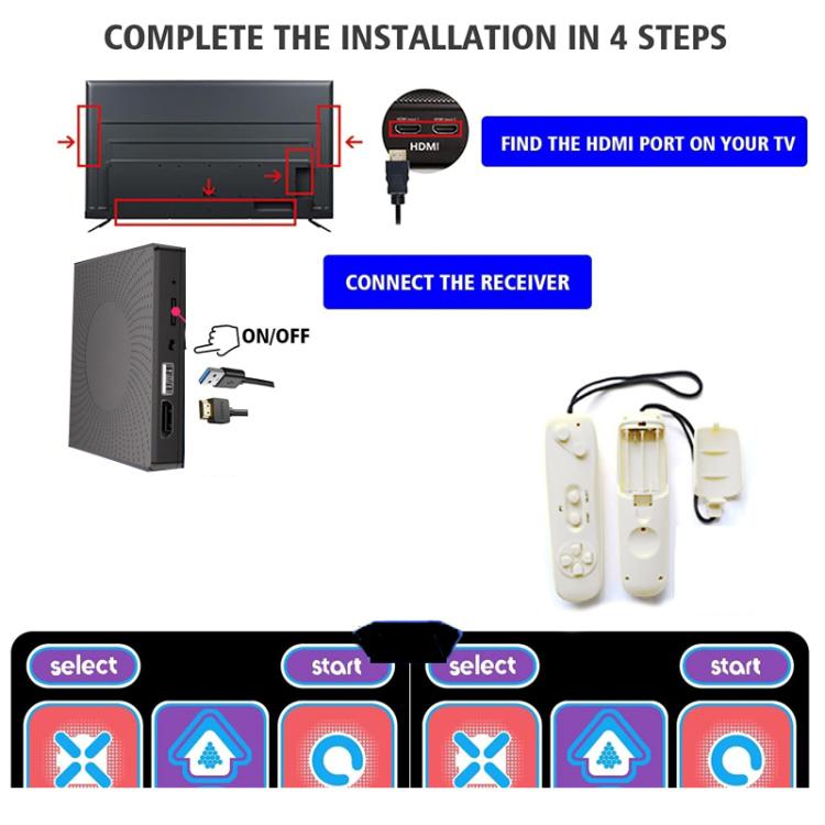 HD-MI Output Electronic Double Dance Game Mat for Kids, 039
