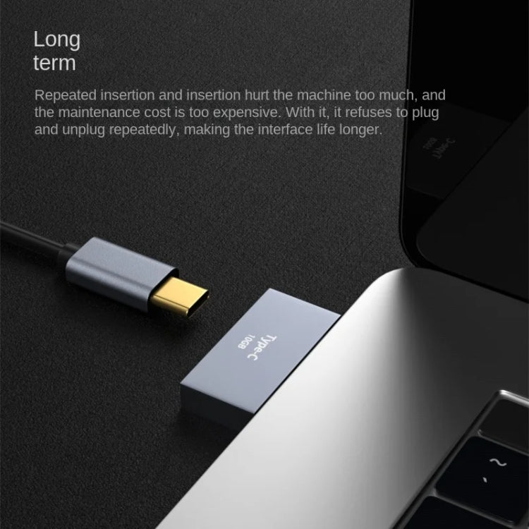 Type-C Docking Station Computer Charging Data Port Power Adapter, 2 x Type-C Female to 2 x Type-C Male, 2 x Type-C Female to Type-C Male