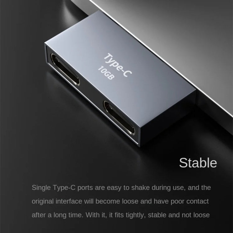 Type-C Docking Station Computer Charging Data Port Power Adapter, 2 x Type-C Female to 2 x Type-C Male, 2 x Type-C Female to Type-C Male